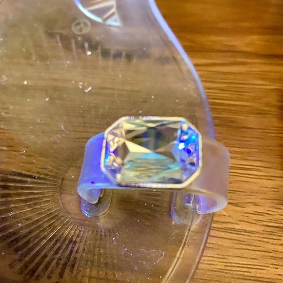 Michael Kors Rhinestone Sandals Size 6 1/2 clear - Picture 3 of 4